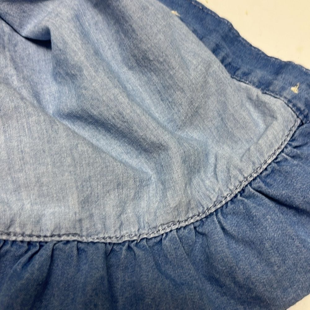 Banana Republic Blue Chambray Lined Bubble Sleeve Button Down Shirt- Small - Picture 9 of 12